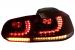 Bara spate VW Golf 6 R20 Look cu evacuare centrala si stopuri Full LED