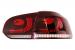 Bara spate VW Golf 6 R20 Look cu evacuare centrala si stopuri Full LED