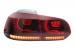 Bara spate VW Golf 6 cu stopuri Full LED R20 rosu fumuriu