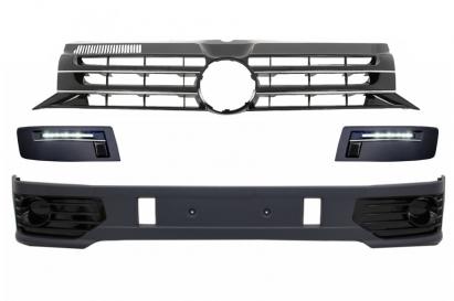 Prelungire bara fata VW Transporter T5.1 Facelift cu grila si LED DRL