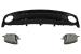 Difuzor Bara Spate Negru si Ornamente Evacuare Audi A7 4G Facelift (2015-2018) RS7 Design only S Line