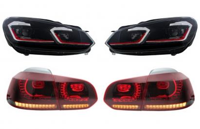 Faruri LED si stopuri Full LED pentru VW Golf 6 (2008-2013) GTI Design