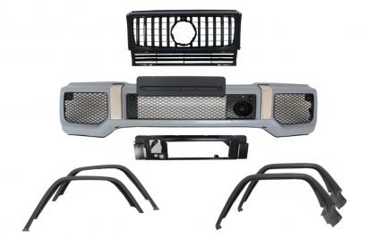 Bara fata Mercedes G-Class W463 cu extensii aripi si grila G65 Design