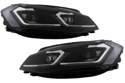 Faruri LED RHD pentru VW Golf 7.5 Facelift 2017-2020 cu semnal dinamic