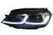 Faruri LED pentru VW Golf 7 VII RHD 2012-2017, look G7.5 cu semnal dinamic