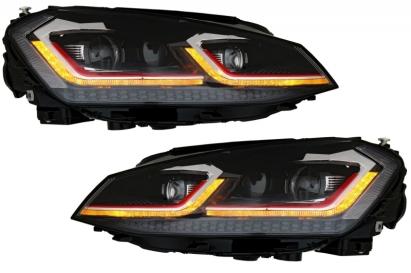 Faruri LED pentru VW Golf 7 Facelift GTI Look RHD cu semnal dinamic