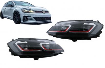 Faruri LED VW Golf 7.5 VII (2017+) GTI Look cu Semnal Dinamic