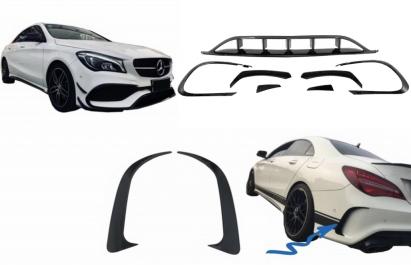Prelungiri bara fata si spate Mercedes CLA W117 Facelift CLA45 negru lucios
