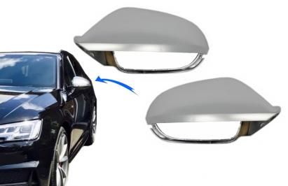 Capace oglinzi Audi A6 4G C7 (2011-2018) Limousine Avant Aluminiu Extinction RS6 Design cu Side Assist