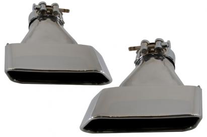 Ornamente evacuare BMW Seria 5 F10 F11 F18, design V8 LCI, inox