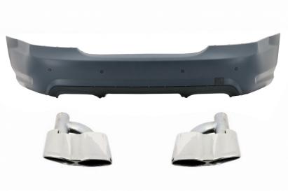 Bara spate Mercedes S-Class W221 (2005-2011) cu ornamente evacuare S65 Design