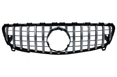 Grila Centrala Mercedes A-Class W176 Facelift (09.2015-2018) A45 GT-R Panamericana Design Negru Crom