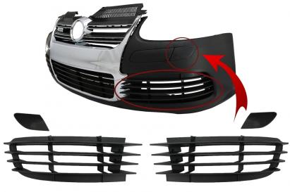 Accesorii bară față VW Golf 5 și Jetta 2003-2010 R32 Look