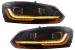 Pachet Exterior cu Faruri si Stopuri VW Polo 6R 6C (2009-2017) R-Line Design Semnal Dinamic