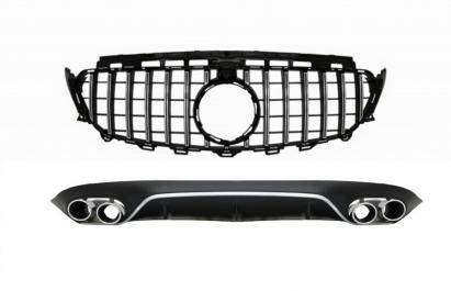 Difuzor bara spate Mercedes E-Class C238 AMG Sport Line E53 negru crom