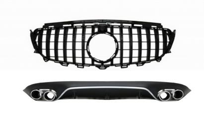 Difuzor bara spate cu grila centrala neagra Mercedes E-Class C238 E53