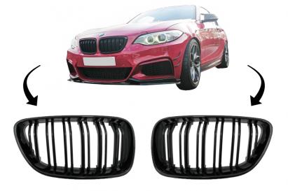 Grile Centrale BMW 2 Series F22 F23 F87 (2014-up) Negru Lucios M Design