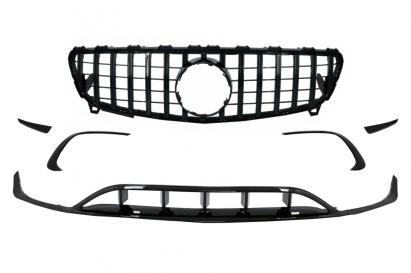 Prelungiri bara fata si grila centrala A45 pentru Mercedes A-Class W176 Facelift