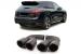 Ornamente Evacuare Porsche Cayenne 92A V6 (05/2010-09/2014) GTS Design Negru Mat