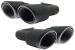 Ornamente Evacuare Porsche Cayenne 92A V6 (05/2010-09/2014) GTS Design Negru Mat