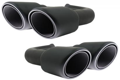 Ornamente Evacuare Porsche Cayenne 92A V6 (05/2010-09/2014) GTS Design Negru Mat