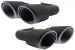 Ornamente Evacuare Porsche Cayenne 92A V6 (05/2010-09/2014) GTS Design Negru Mat