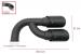 Ornamente Evacuare Porsche Cayenne 92A V6 (05/2010-09/2014) GTS Design Negru Mat