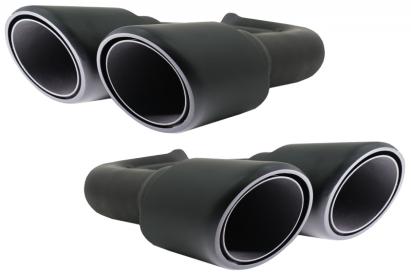 Ornamente Evacuare Porsche Cayenne 92A V6 (05/2010-09/2014) GTS Design Negru Mat