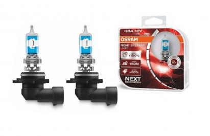 Osram Night Breaker Laser Halogen Set 2 Becuri Auto +110% 9006NL-HCB HB4 12V 51W (2 becuri)