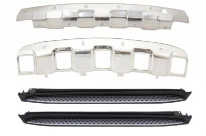 Pachet Praguri Trepte Laterale cu Prelungiri Off Road Mercedes M-Class ML W164 (2005-2008)