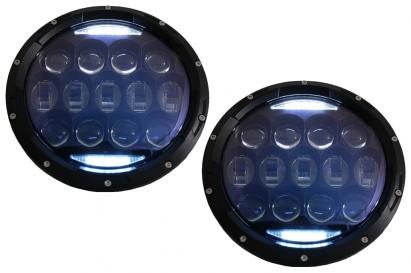 Faruri Full LED CREE 7 inch cu Halo DRL pentru Jeep Wrangler TJ si JK