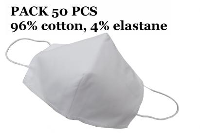 Pachet 50 bucati MASCA de Protectie Triunghi din Bumbac 96% si Elastan 4% 2 Straturi Unisex