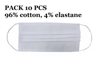 Pachet 10 MASCA de protectie cu pliuri din Bumbac 96% si elastan 4% 2 Straturi Unisex