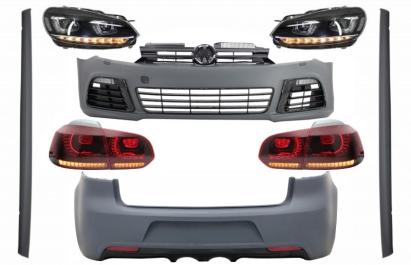 Pachet exterior VW Golf 6 MK6 R20 Look cu faruri LED si stopuri LED dinamice