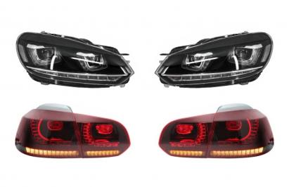 Set faruri LED si stopuri Full LED dinamice pentru VW Golf 6 (2008-2013)
