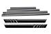 Bandouri laterale negru mat cu stickere pentru Mercedes G-Class W463 1989-2017