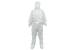 Combinezon alb din Bumbac si Polietilena cu gluga, inchidere cu fermoar, mansete elastice, marimea L, impermeabil, lavabil