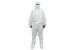 Combinezon alb din Bumbac si Polietilena cu gluga, inchidere cu fermoar, mansete elastice, marimea XL, impermeabil, lavabil