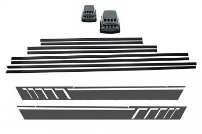 Bandouri laterale Mercedes G-Class W463 1989-2017 cu stickere si lampi LED