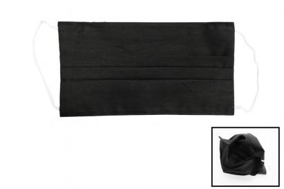 Pachet 5 masti de protectie negre cu pliuri din bumbac 100% + 5 Filtre PPS de 330