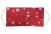 Pachet 5 masti de protectie rosii cu stele cu pliuri din bumbac 100% + 5 Filtre PPS de 330