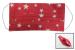 Pachet 5 masti de protectie rosii cu stele cu pliuri din bumbac 100% + 5 Filtre PPS de 330