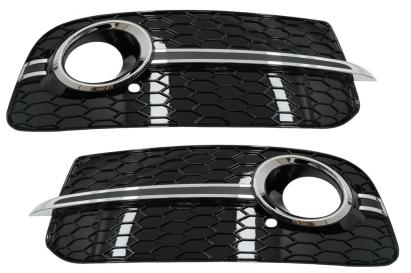 Grile Laterale Audi Q5 SUV 8R Facelift (2012-2016) RS Design Negru Lucios Crom