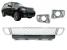 Grilă bară față cu ornamente proiectoare pentru Range Rover L322 2010-2012 crom