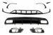 Difuzor spate negru cu ornamente evacuare si prelungiri fata Mercedes A-Class W176 A45 Design