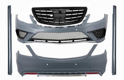 Pachet exterior Mercedes S-Class W222 S63 Design cu grilă negru lucios