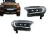 Faruri LED Light Bar Dynamic Start-up Display Ford Ranger Raptor (2015-2020) LHD Negru cu Semnal Dinamic Matrix Projector