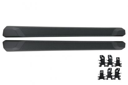 Praguri laterale Jeep Wrangler JL 2018+ 4 usi, negre, anti-alunecare