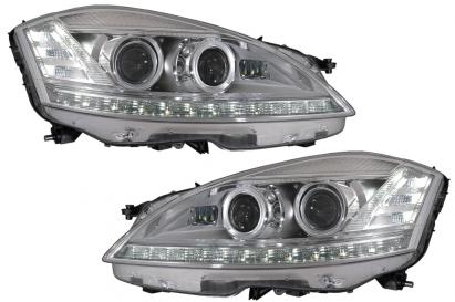 Faruri LED Mercedes Clasa S W221 (2005-2009) Facelift Look Semnalizare Dinamica Secventiala