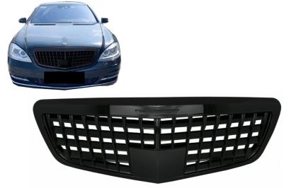 Grila Centrala Mercedes S-Class W221 Facelift (2010-2013) Vertical Design Negru Lucios